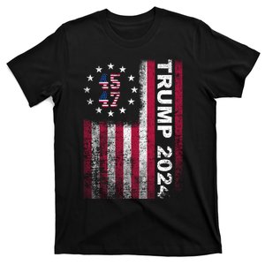 45 47 Trump 2024 American Flag T-Shirt