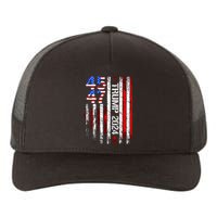 45 47 Trump 2024 American Flag Take America Back Yupoong Adult 5-Panel Trucker Hat