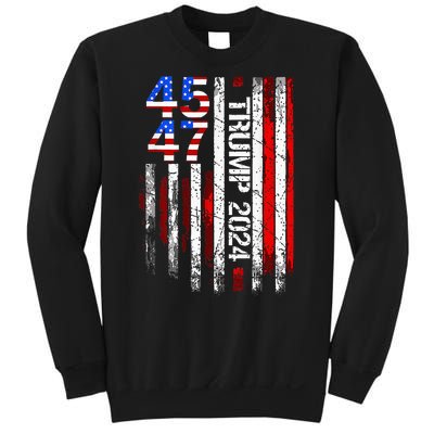 45 47 Trump 2024 American Flag Take America Back Sweatshirt