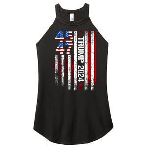 45 47 Trump 2024 American Flag Women's Perfect Tri Rocker Tank