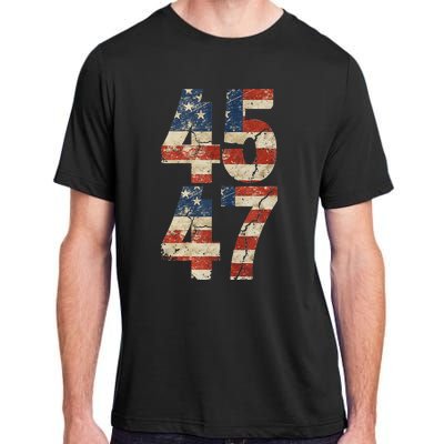 45 47 Trump 2024 Save America Again Take America Back Adult ChromaSoft Performance T-Shirt