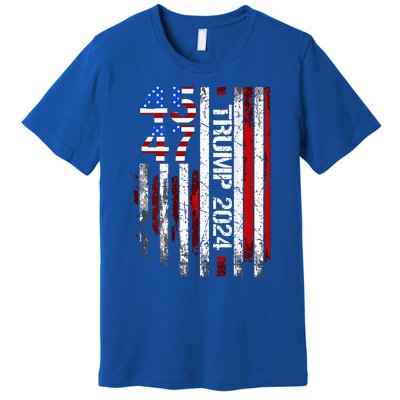 45 47 Trump 2024 American Flag Premium T-Shirt