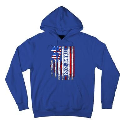 45 47 Trump 2024 American Flag Tall Hoodie