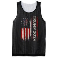 45 47 Trump 2024 American Flag (On Back) Mesh Reversible Basketball Jersey Tank