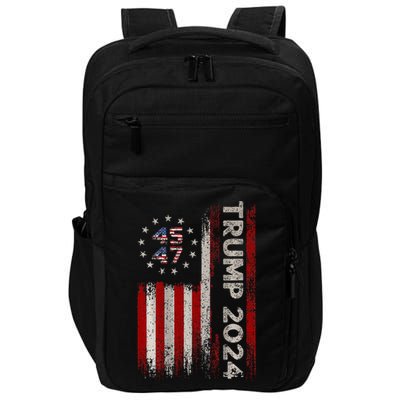 45 47 Trump 2024 American Flag Impact Tech Backpack