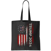 45 47 Trump 2024 American Flag Tote Bag