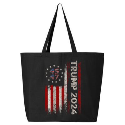 45 47 Trump 2024 American Flag 25L Jumbo Tote