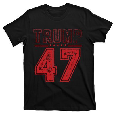 45 47 Trump Vintage American Flag Trump 2024 T-Shirt