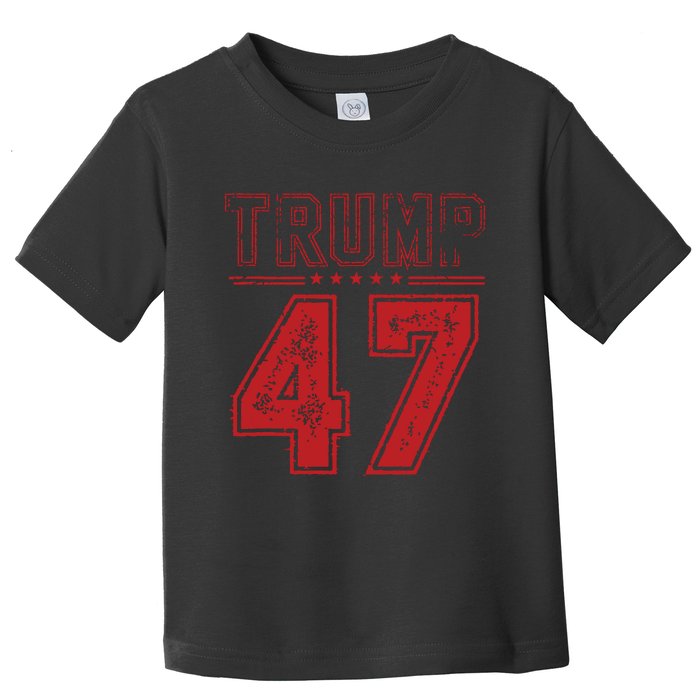 45 47 Trump Vintage American Flag Trump 2024 Toddler T-Shirt