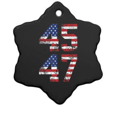 45 47 Trump 2024 Ceramic Star Ornament