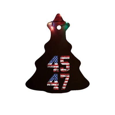 45 47 Trump 2024 Ceramic Tree Ornament