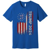 45 47 Trump 2024 American Flag Premium T-Shirt