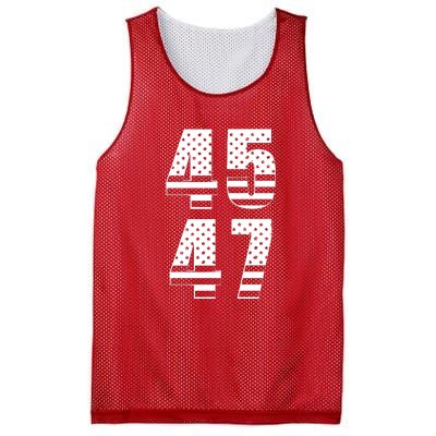 45 47 Trump 2024 American Flag Mesh Reversible Basketball Jersey Tank