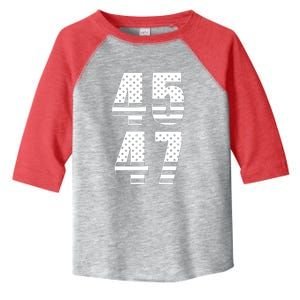 45 47 Trump 2024 American Flag Toddler Fine Jersey T-Shirt