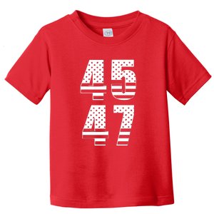 45 47 Trump 2024 American Flag Toddler T-Shirt