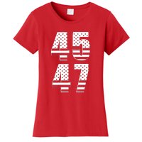 45 47 Trump 2024 American Flag Women's T-Shirt