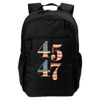 45 47 Trump 2024 Vintage Flag Support Trump 45 47 Wo Daily Commute Backpack