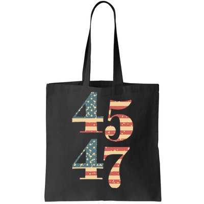 45 47 Trump 2024 Vintage Flag Support Trump 45 47 Wo Tote Bag