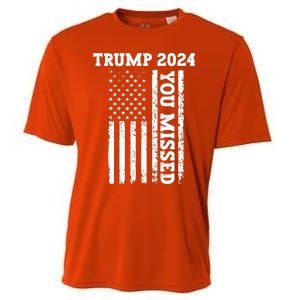 45 47 Trump 2024 American Flag Trump 2024 You Missed Cooling Performance Crew T-Shirt