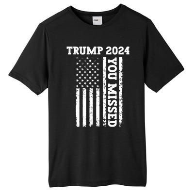 45 47 Trump 2024 American Flag Trump 2024 You Missed Tall Fusion ChromaSoft Performance T-Shirt