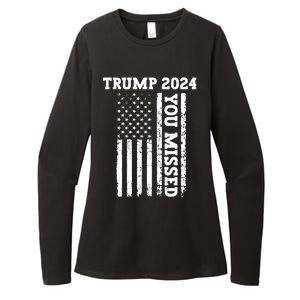 45 47 Trump 2024 American Flag Trump 2024 You Missed Womens CVC Long Sleeve Shirt