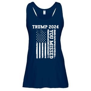 45 47 Trump 2024 American Flag Trump 2024 You Missed Ladies Essential Flowy Tank