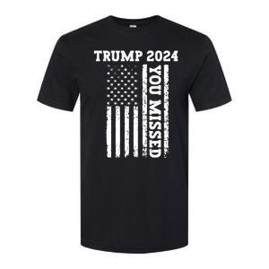 45 47 Trump 2024 American Flag Trump 2024 You Missed Softstyle CVC T-Shirt