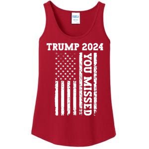 45 47 Trump 2024 American Flag Trump 2024 You Missed Ladies Essential Tank