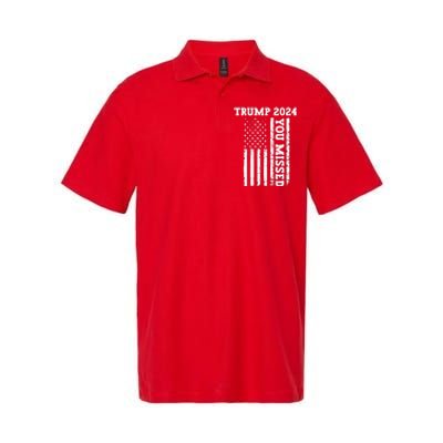 45 47 Trump 2024 American Flag Trump 2024 You Missed Softstyle Adult Sport Polo