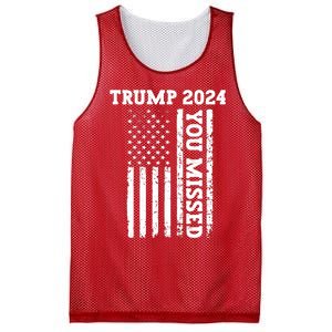 45 47 Trump 2024 American Flag Trump 2024 You Missed Mesh Reversible Basketball Jersey Tank