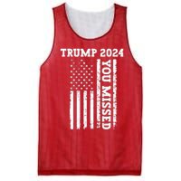 45 47 Trump 2024 American Flag Trump 2024 You Missed Mesh Reversible Basketball Jersey Tank