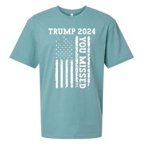 45 47 Trump 2024 American Flag Trump 2024 You Missed Sueded Cloud Jersey T-Shirt