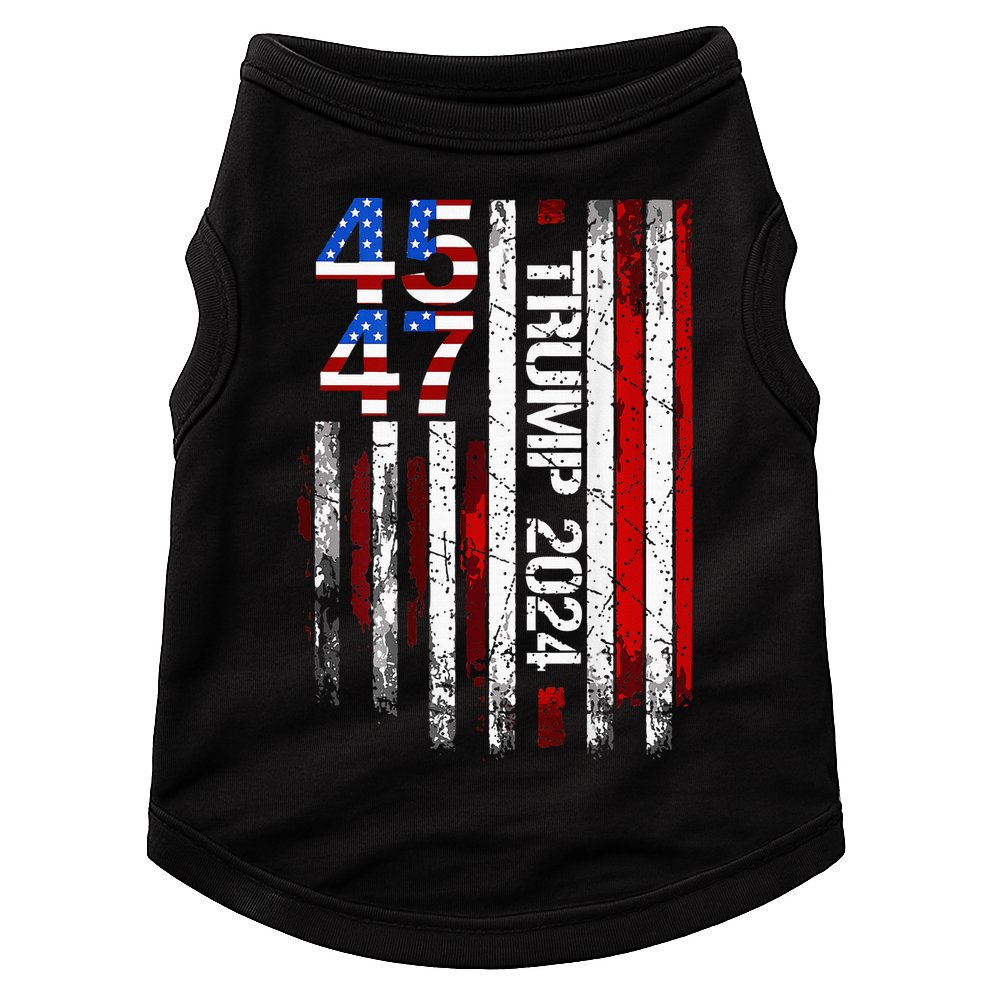 45 47 Trump 2024 American Flag Doggie Tank