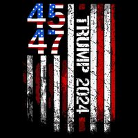 45 47 Trump 2024 American Flag 16 in Basic Backpack