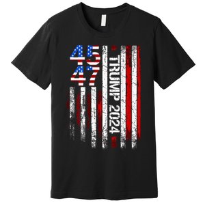 45 47 Trump 2024 American Flag Premium T-Shirt