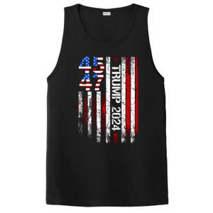 45 47 Trump 2024 American Flag PosiCharge Competitor Tank