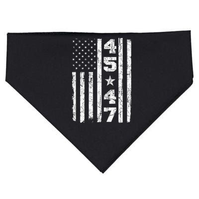 45 47 Trump Vintage Usa Flag 2024 President Election Politic USA-Made Doggie Bandana