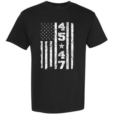 45 47 Trump Vintage Usa Flag 2024 President Election Politic Garment-Dyed Heavyweight T-Shirt