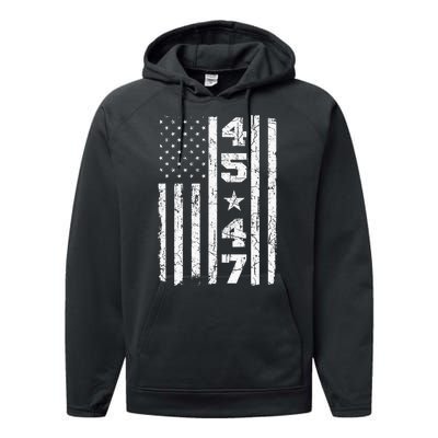 45 47 Trump Vintage Usa Flag 2024 President Election Politic Performance Fleece Hoodie