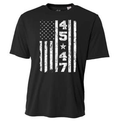 45 47 Trump Vintage Usa Flag 2024 President Election Politic Cooling Performance Crew T-Shirt