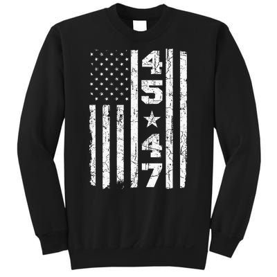 45 47 Trump Vintage Usa Flag 2024 President Election Politic Sweatshirt