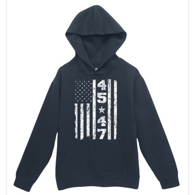 45 47 Trump Vintage Usa Flag 2024 President Election Politic Urban Pullover Hoodie