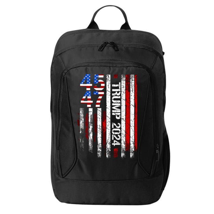 45 47 Trump 2024 American Flag City Backpack