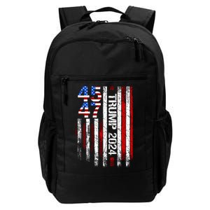 45 47 Trump 2024 American Flag Daily Commute Backpack