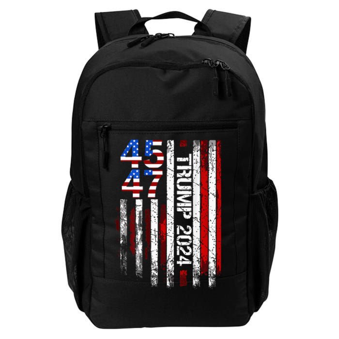 45 47 Trump 2024 American Flag Daily Commute Backpack