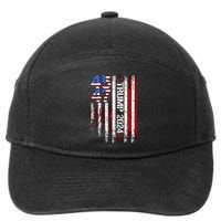 45 47 Trump 2024 American Flag 7-Panel Snapback Hat