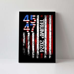 45 47 Trump 2024 American Flag Canvas