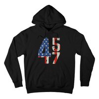 45 47 Trump 2024 American Flag (On Back) Hoodie