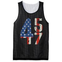 45 47 Trump 2024 American Flag (On Back) Mesh Reversible Basketball Jersey Tank