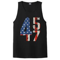 45 47 Trump 2024 American Flag (On Back) PosiCharge Competitor Tank